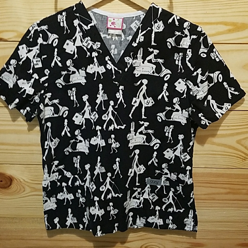 Izzy Scrubs top, size small